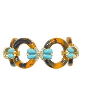 J. Crew Tortoise and Turquoise Bracelet